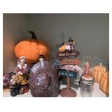Mixed Lot of Fall Halloween and Thanksgiving Decor