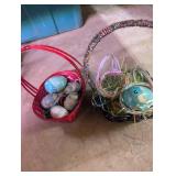 Mixed Easter Basket Assortment With Decorative Eggs & Figures