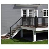 *Creative Surfaces Lot of 4- 3.78 in. x 3.78 in. x 37.99 in. Black Vinyl Railing Posts MSRP $252