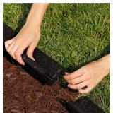 ^Vigoro 48 in.   3 in. x 3 in. Roman Brick Black Rubber Edging (6-Pack) Msrp $146.22 lot of 2