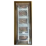 ^SKYSHALO Foldable Attic Ladder 350 Ibs. Capacity Aluminium Extension 22.5   63 in. Fits 9.5-12 ft. Ceilings Portable Access Msrp $338.99