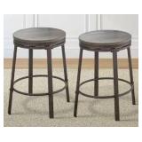 ^Steve Silver Portland Grey 24 in. Counter Stool (Set of 2)