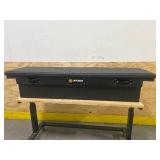 ^Northern Tool + Equipment Low-Profile Crossover Truck Toolbox with Removable Tray, 69in. x 20in. x 13in., Aluminum, Textured Matte Black, Pull Handle Latches- Scratch and Dent