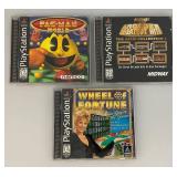 Vintage Play Station Games Including PAC-MAN And More
