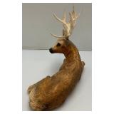 Vintage Deer Family Figurines Made In The USA 1= 10" x 11" 1=5 3/4" x 9 1/2" 1= 4 1/2" x 6 1/2" (Ear Repaired)