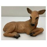Vintage Deer Family Figurines Made In The USA 1= 10" x 11" 1=5 3/4" x 9 1/2" 1= 4 1/2" x 6 1/2" (Ear Repaired)