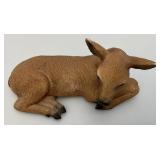 Vintage Deer Family Figurines Made In The USA 1= 10" x 11" 1=5 3/4" x 9 1/2" 1= 4 1/2" x 6 1/2" (Ear Repaired)