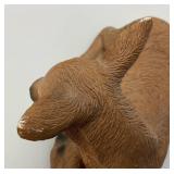 Vintage Deer Family Figurines Made In The USA 1= 10" x 11" 1=5 3/4" x 9 1/2" 1= 4 1/2" x 6 1/2" (Ear Repaired)