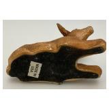 Vintage Deer Family Figurines Made In The USA 1= 10" x 11" 1=5 3/4" x 9 1/2" 1= 4 1/2" x 6 1/2" (Ear Repaired)