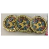 Vintage Tin TEXAS "The Lone Star State" Souvenir Tray Or Wall plaque & 6 Coasters In original Packaging