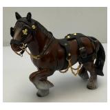 Vintage Small Clydesdale Hard Plastic Draft Horse 7" x 7"