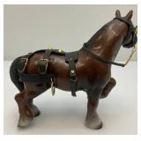 Vintage Small Clydesdale Hard Plastic Draft Horse 7" x 7"