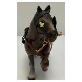 Vintage Small Clydesdale Hard Plastic Draft Horse 7" x 7"