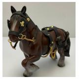 Vintage Small Clydesdale Hard Plastic Draft Horse 7" x 7"
