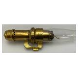 Antique Brass Railroad Caboose Wall Sconce Candle Lamp Made By The Safety Company New York 10"