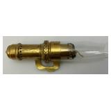 Antique Brass Railroad Caboose Wall Sconce Candle Lamp Made By The Safety Company New York 10"