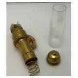 Antique Brass Railroad Caboose Wall Sconce Candle Lamp Made By The Safety Company New York 10"