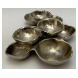 Vintage Zodax Los Angeles Silve Nickel Cluster Of Nine Round Serving Dishes 2 1/4" x 7" x 12"