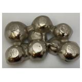 Vintage Zodax Los Angeles Silve Nickel Cluster Of Nine Round Serving Dishes 2 1/4" x 7" x 12"