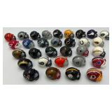 Group Of Miniature Football Helmets 1 1/2" x 2"