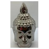 11 1/2" Chromed Porcelain Buddha Head