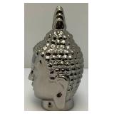 11 1/2" Chromed Porcelain Buddha Head