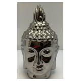 11 1/2" Chromed Porcelain Buddha Head
