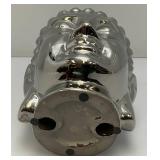 11 1/2" Chromed Porcelain Buddha Head