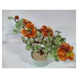 Jade Green Glass Bonsai Tree