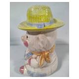 Treasure Craft Farmer Pig Cookie Jar