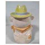 Treasure Craft Farmer Pig Cookie Jar