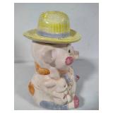 Treasure Craft Farmer Pig Cookie Jar