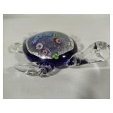 Murano Style Turtle Art Glass Paperweight