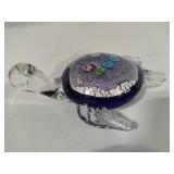 Murano Style Turtle Art Glass Paperweight