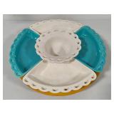 MCM California Pottery Lazy Susan Snack Tray Set