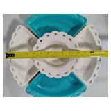 MCM California Pottery Lazy Susan Snack Tray Set