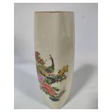 Vintage Satsuma Japanese Peacock Vase
