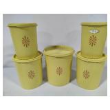 Tupperware Harvest Yellow Nesting Canister Set + Addt