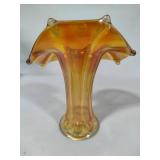 Imperial Glass Morning Glory Marigold Jack in the Pulpit Vase