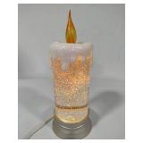 Vintage Glitter Pillar Light
