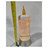 Vintage Glitter Pillar Light