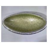 Julia Knight Mother of Pearl Oval Serving Bowl