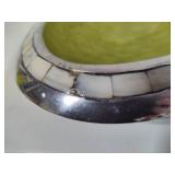 Julia Knight Mother of Pearl Oval Serving Bowl