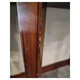 Mahogany Demi Lune Console Table with Wooden Inlay