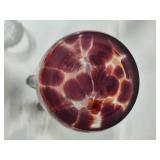 Handblown Leopard Print Large Handkerchief Vase