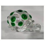 Glass Art Turtle Paperweight