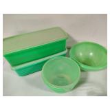 Vintage Green Tupperware Pieces
