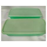 Vintage Green Tupperware Pieces