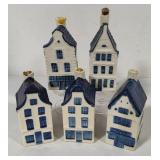 Five Blue Delft