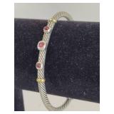 David Yurman 18K Gold & Sterling 925 Cable Bracelet